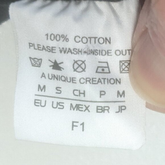 Hiclol Brand Size Small Black "Phantom" cotton tee shirt - Picture 7 of 7